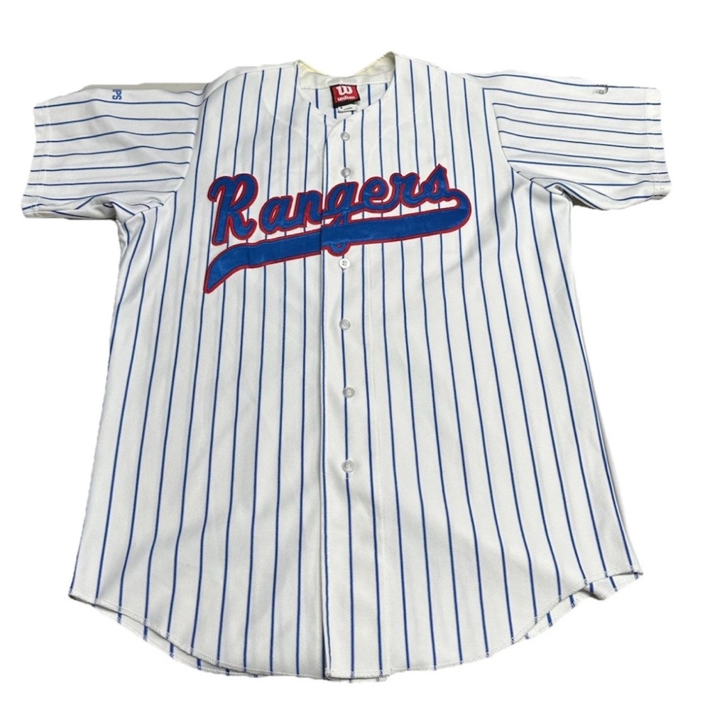 Vintage Wilson Texas Rangers Jersey Mens Large Baseball MLB Embroidered USA Made